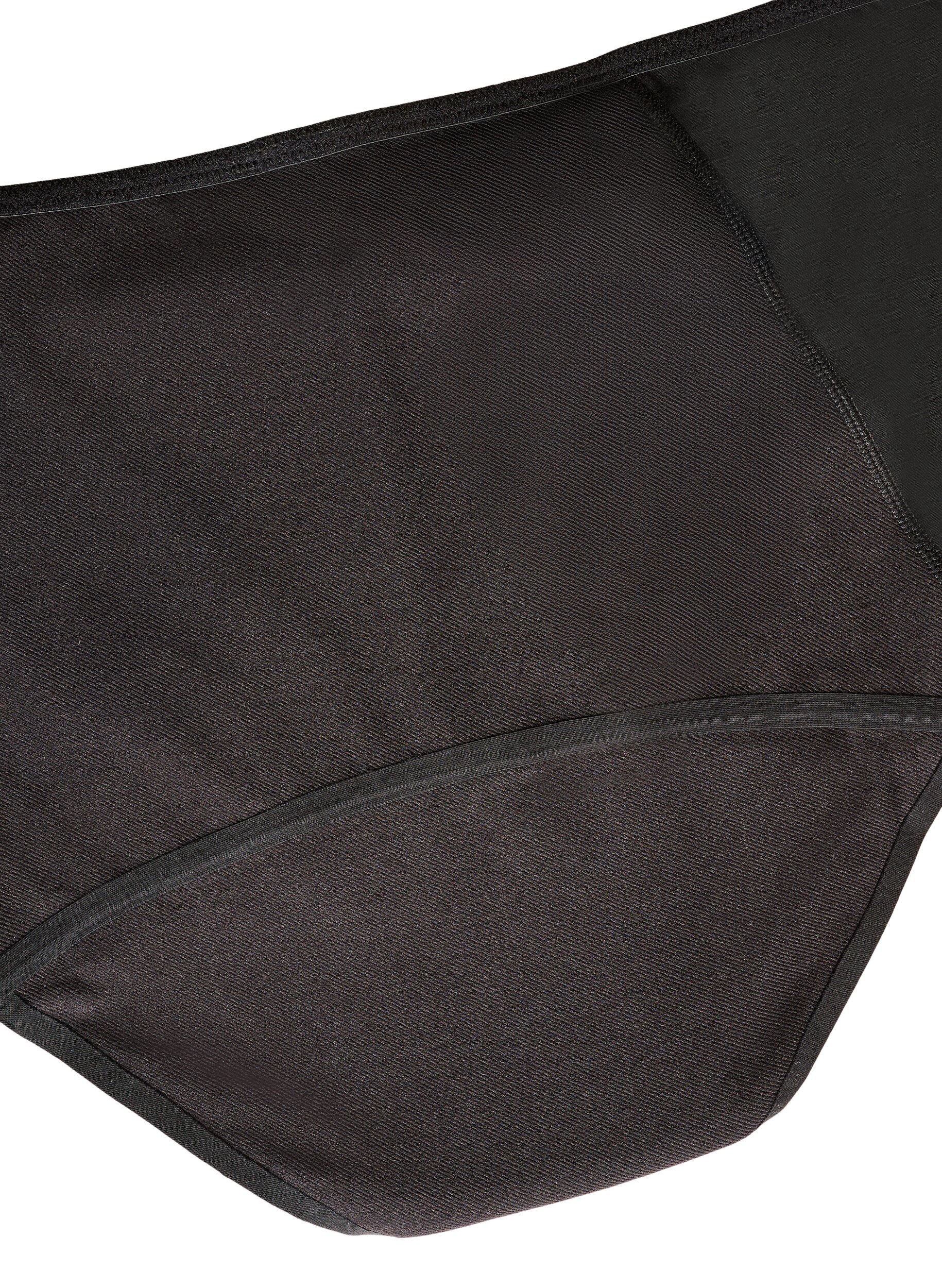 Zizzi Hoch taillierter Periodenslip aus Baumwolle f&uuml;r die Nacht, Schwarz, Packshot image number 4