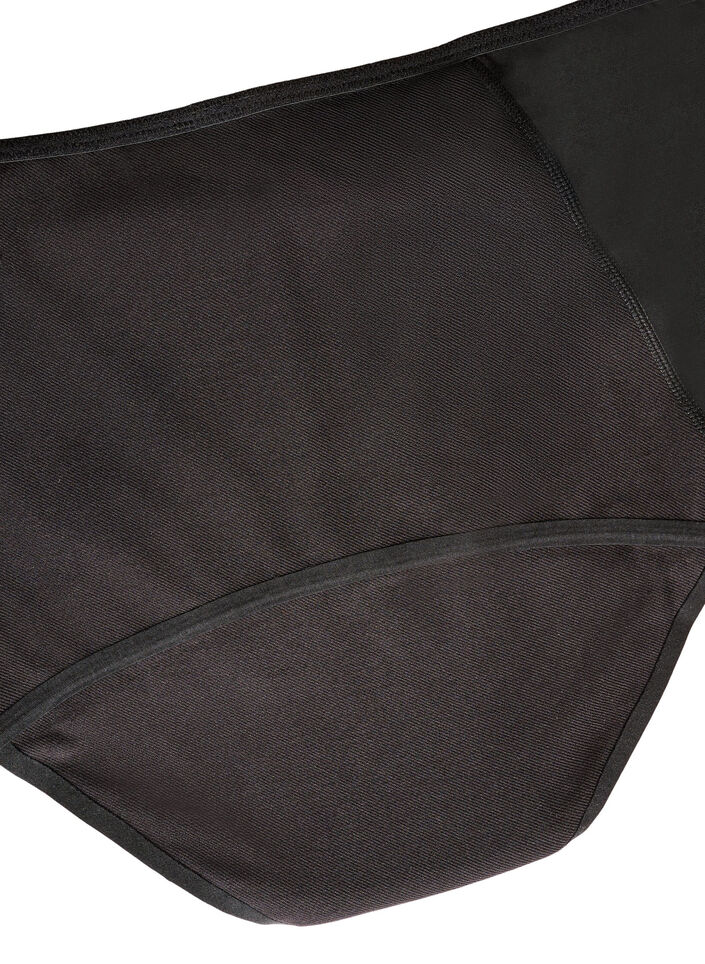 Hoch taillierter Periodenslip aus Baumwolle f&uuml;r die Nacht, Schwarz, Packshot