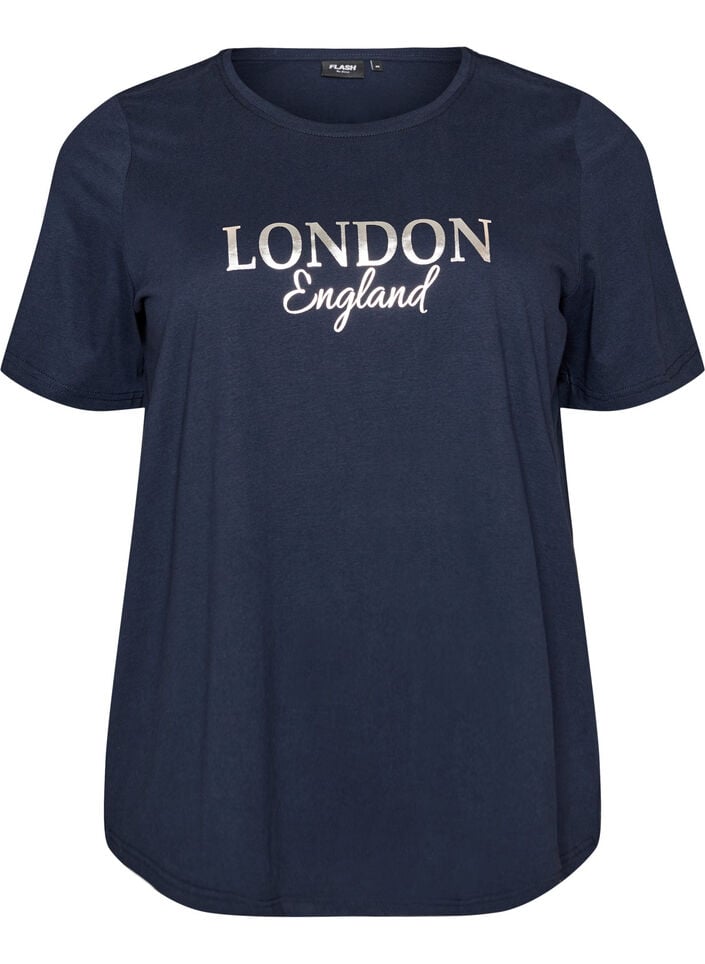 T-Shirt mit Print, Blau, Packshot image number 0