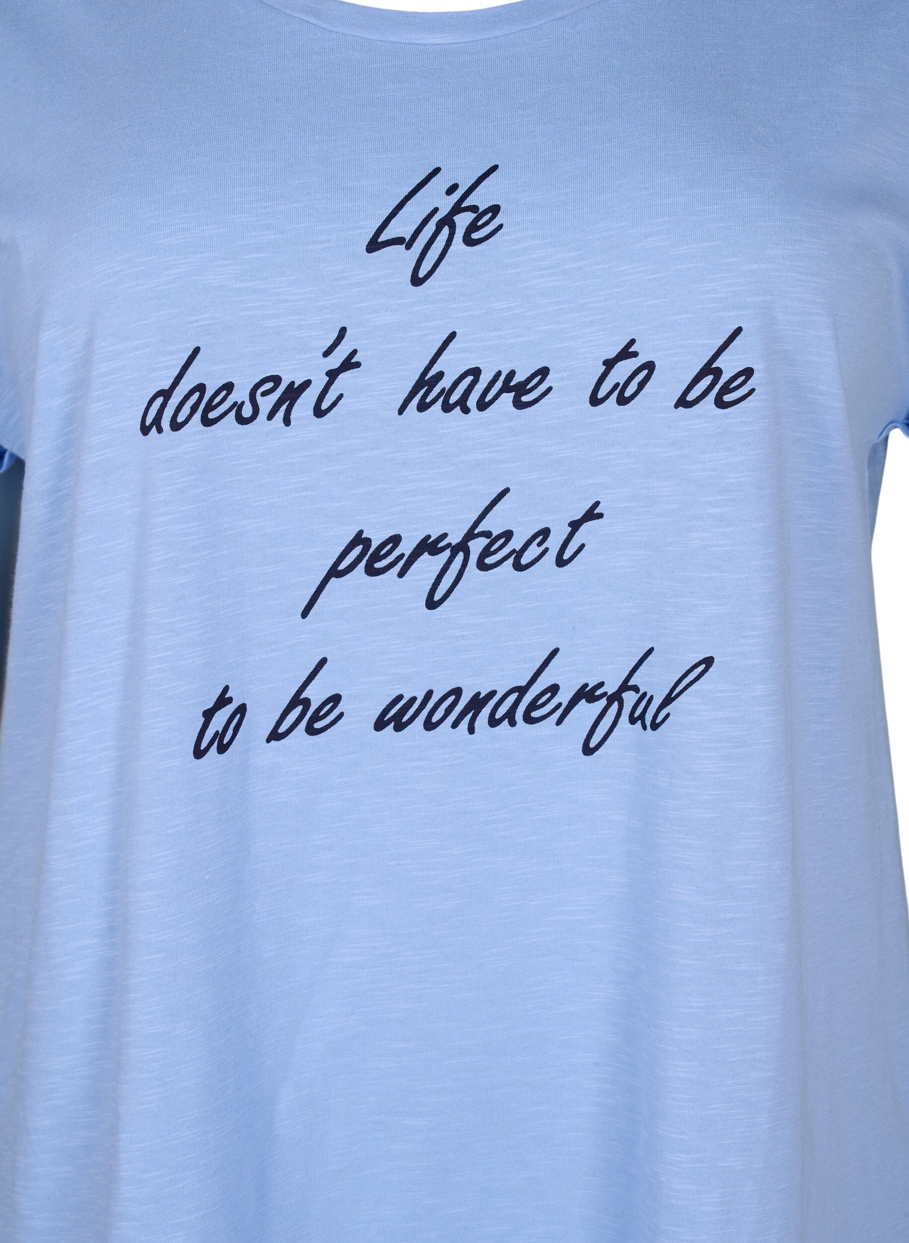 Zizzi Bedrucktes T-Shirt aus Bio-Baumwolle, Serenityw.Navy Print, Packshot image number 2