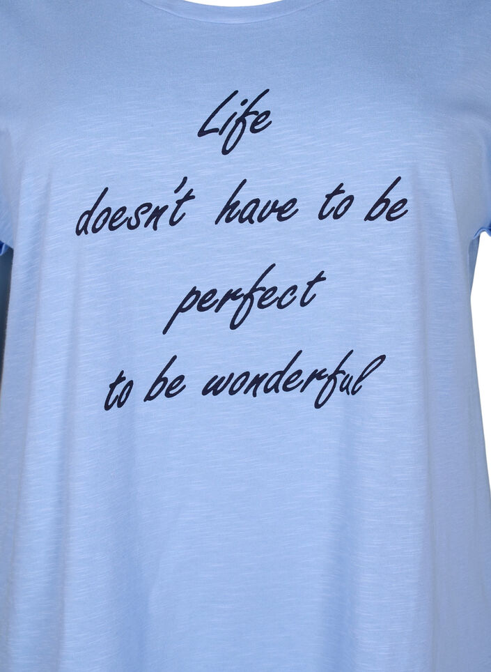 Bedrucktes T-Shirt aus Bio-Baumwolle, Serenityw.Navy Print, Packshot image number 2