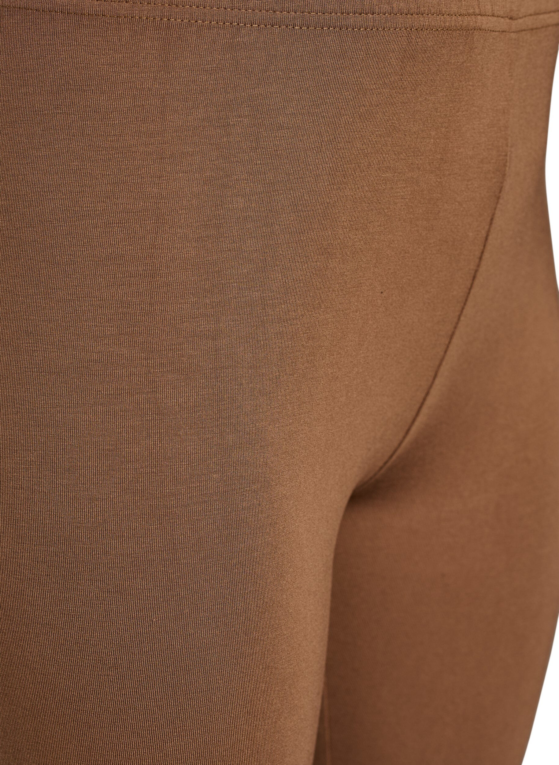 ZizziBasic 3/4-Leggings aus Viskose, Braun, Packshot image number 2