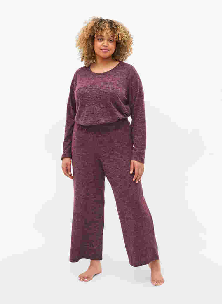Zizzi Women Large Sizes Top Long Sleeves S. 42-60, Port Royal Mel., Model image number 2
