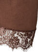 T-Shirt mit asymmetrischem Spitzensaum, Braun, Packshot image number 3