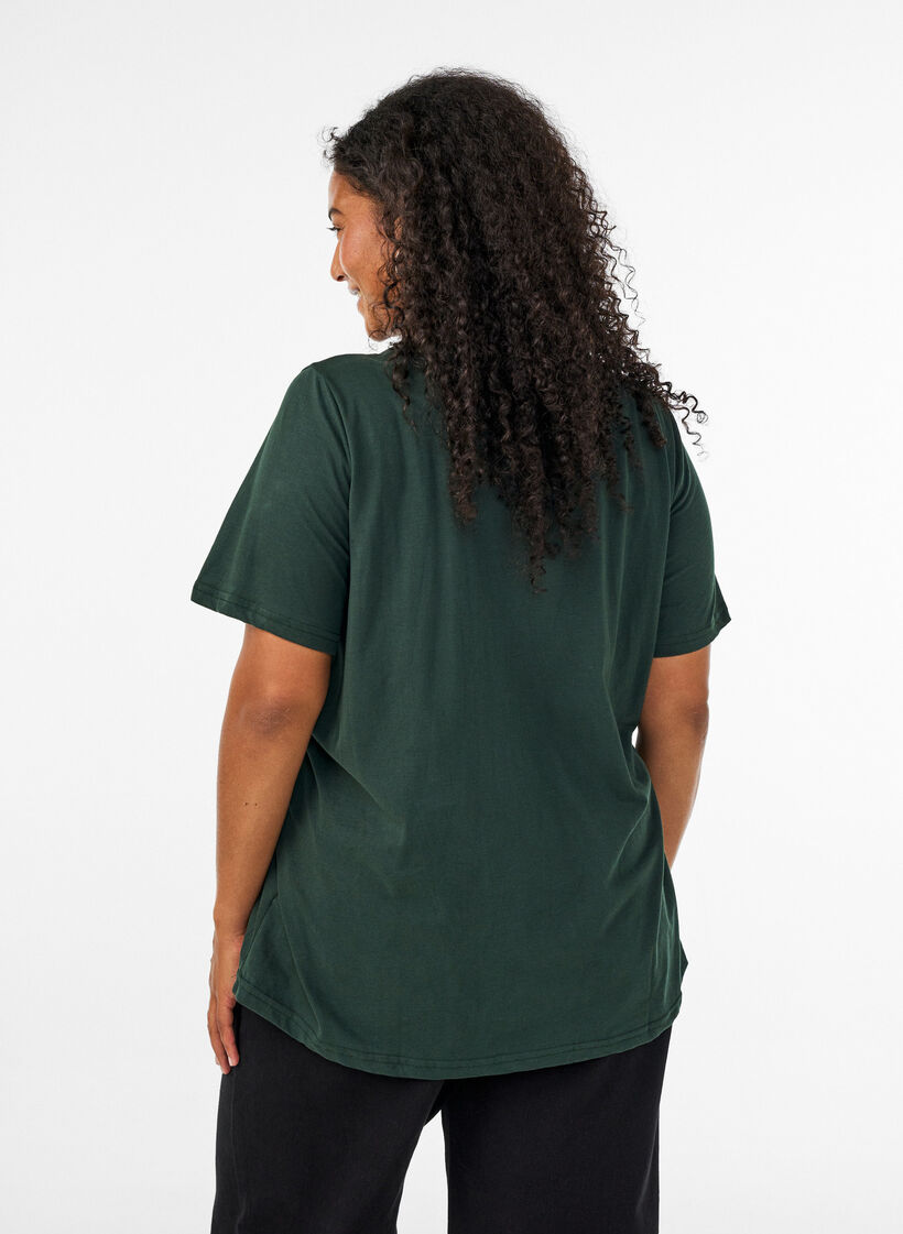 T-Shirt mit Print, Gr&uuml;n, Model image number 2