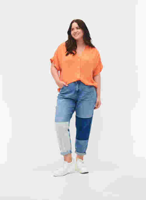 Mille Mom Fit Jeans mit Colour Block