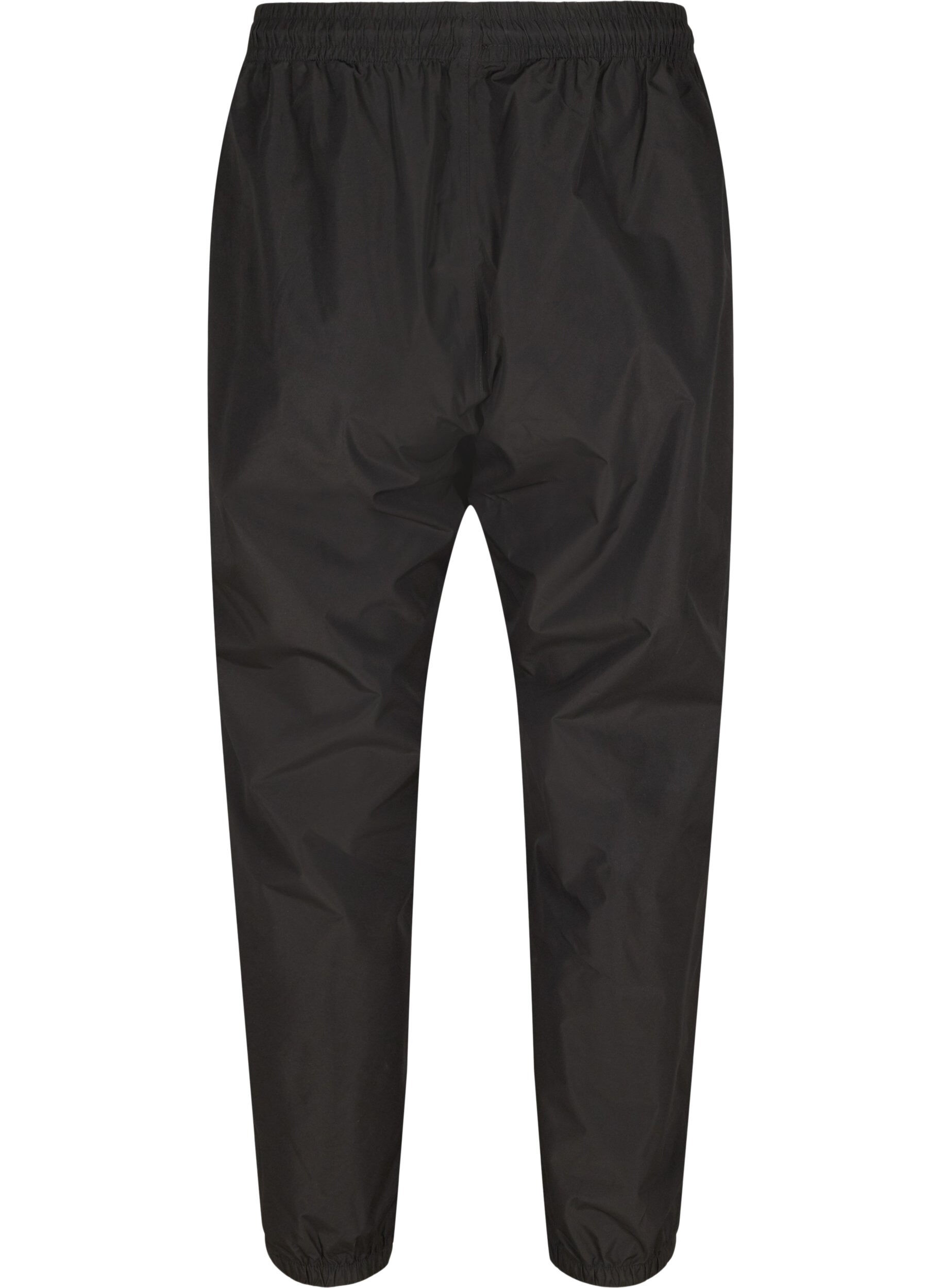 Zizzi Regenhose mit Gummibund und Schn&uuml;ren, Black, Packshot image number 1