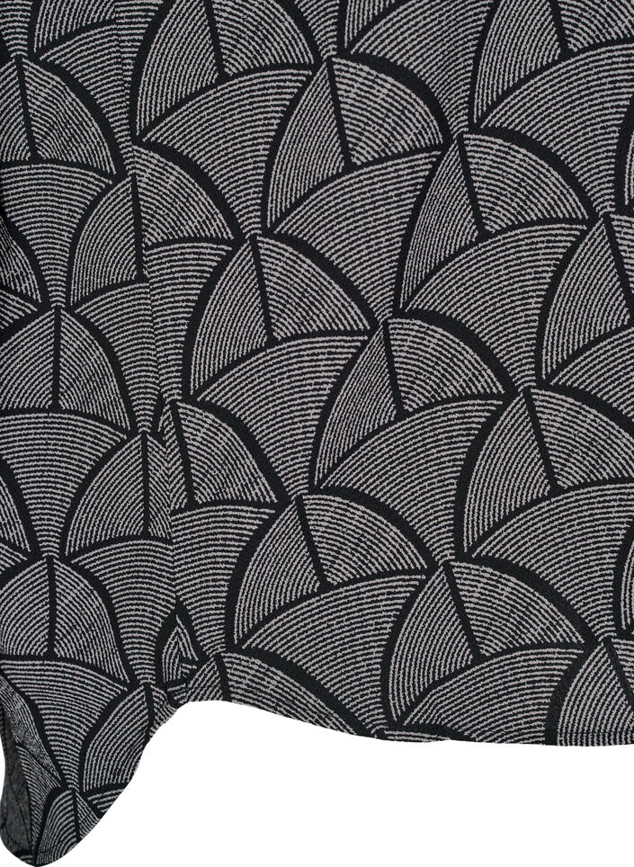 Bluse mit kurzen Ärmeln und Print, Black Grey Graphic , Packshot image number 3