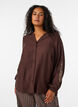 Bluse aus Viskose mit bestickten &Auml;rmeln, Braun, Model image number 0