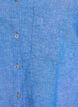 Bluse aus Leinen und Viskose mit 3/4-&Auml;rmeln, Blau, Packshot image number 3