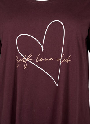 Kurzärmeliges Nachthemd aus Bio-Baumwolle , Fudge W. Self-Love, Packshot image number 2