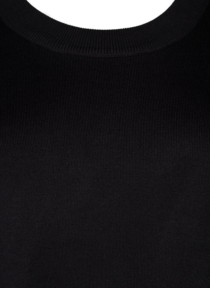 Strickkleid mit Stickerei-Details, Black Medium G. Comb, Packshot image number 2