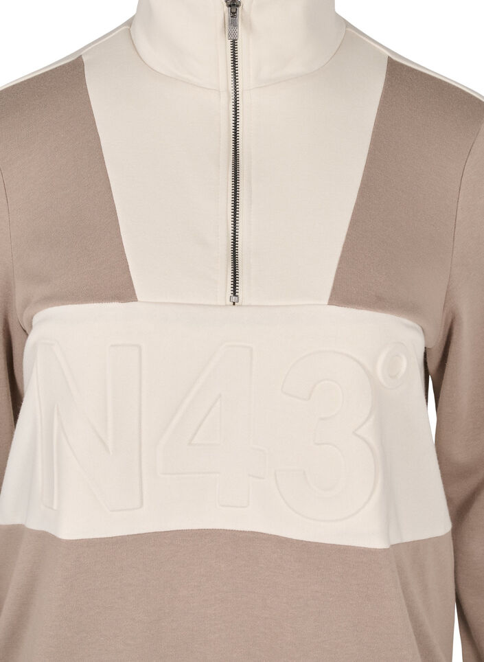 Sweatshirt mit Colour-Block, Timber Wolf/Birch, Packshot image number 2