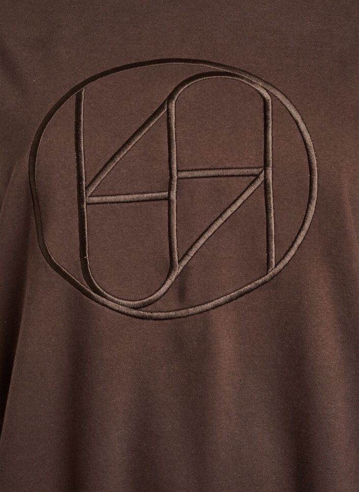 Sweatshirt mit Motiv, Braun, Packshot image number 2