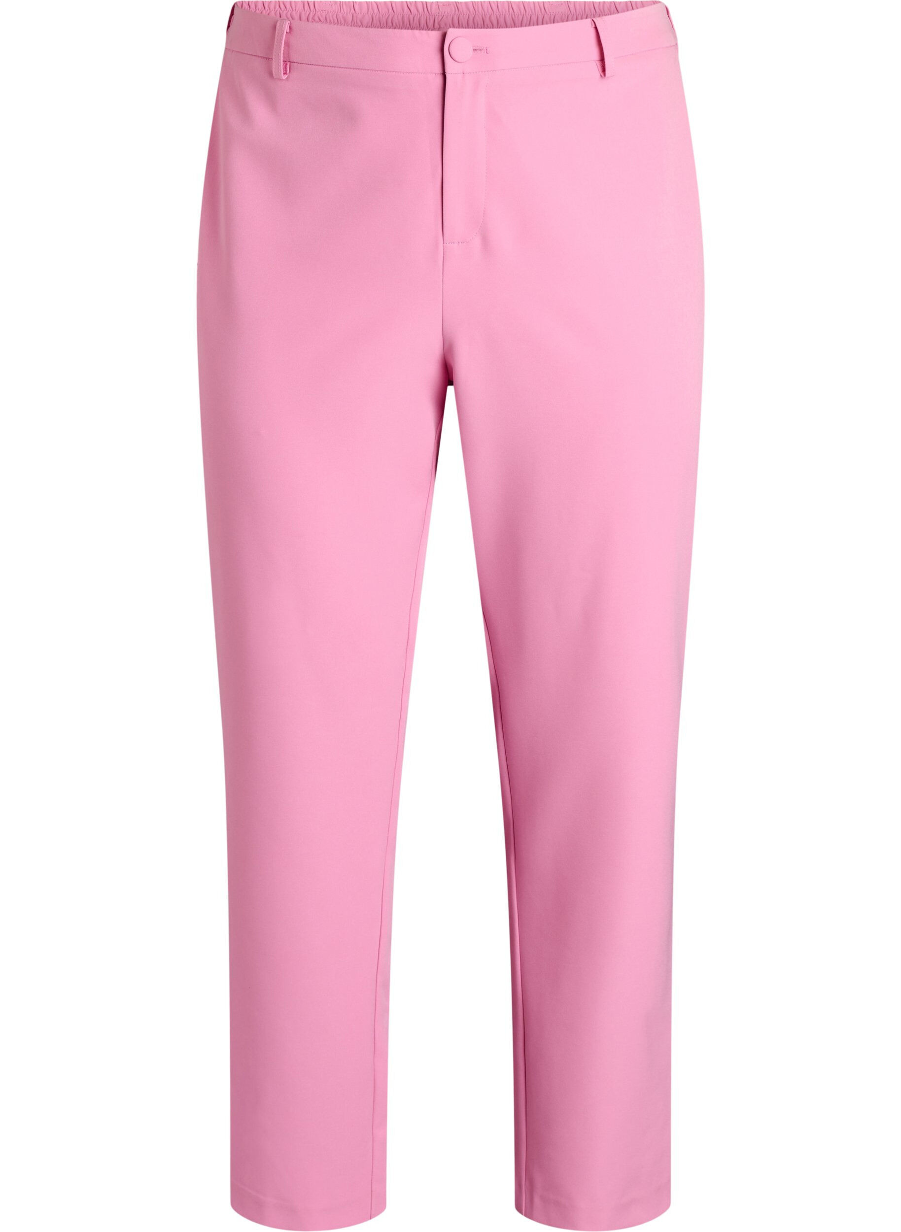 Zizzi Hose mit Taschen und geraden Beinen, Pink, Packshot image number 0