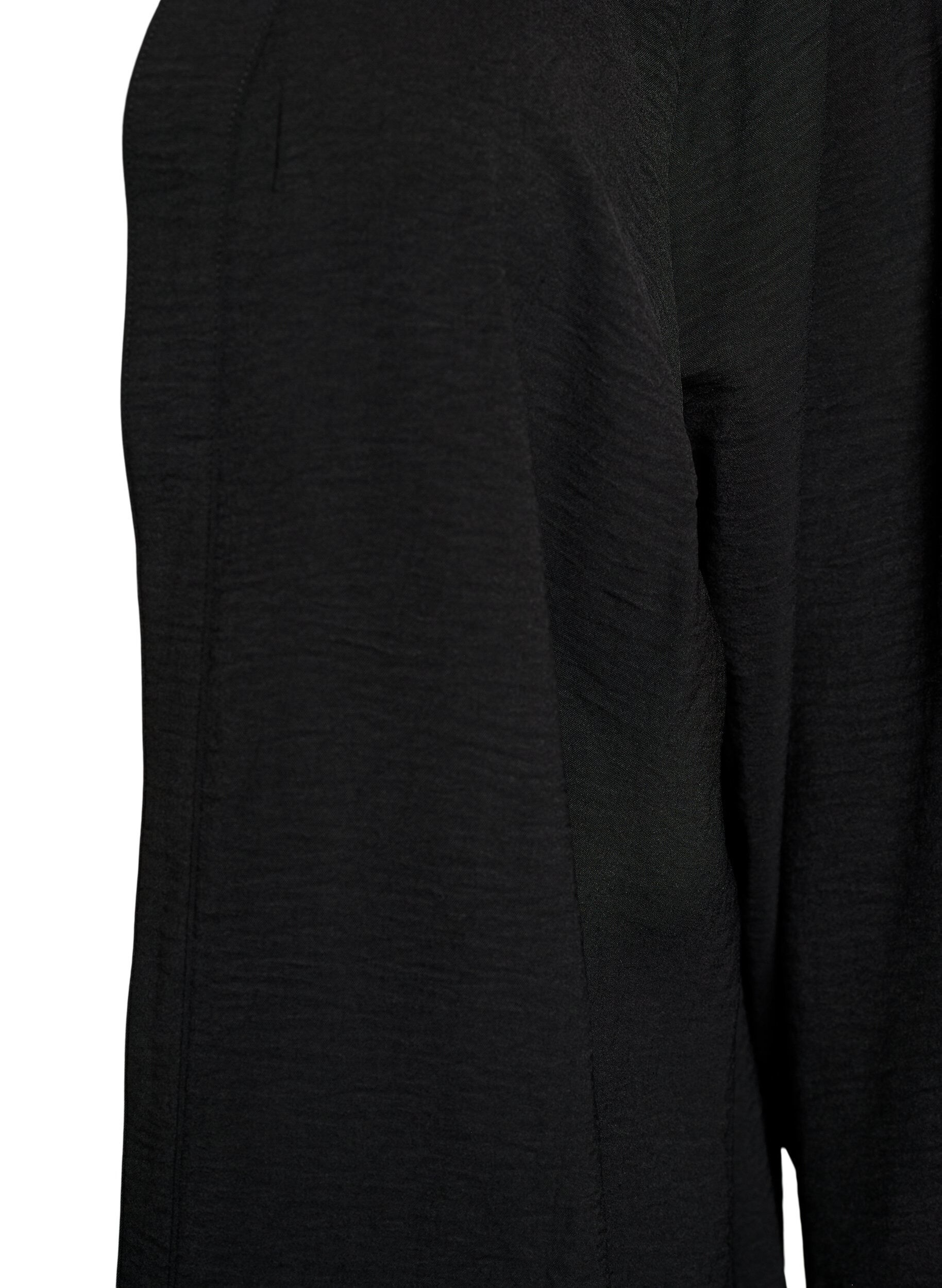 Zizzi Kimono mit 7/8-&Auml;rmeln, Schwarz, Packshot image number 2