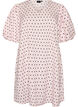 A-Linien-Kleid mit Polka Dots und Ballon&auml;rmeln, Pink, Packshot image number 0