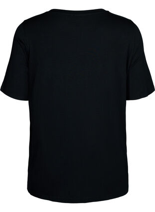 Kurzärmeliges Nacht-T-Shirt aus Viskose, Black Coffee, Packshot image number 1