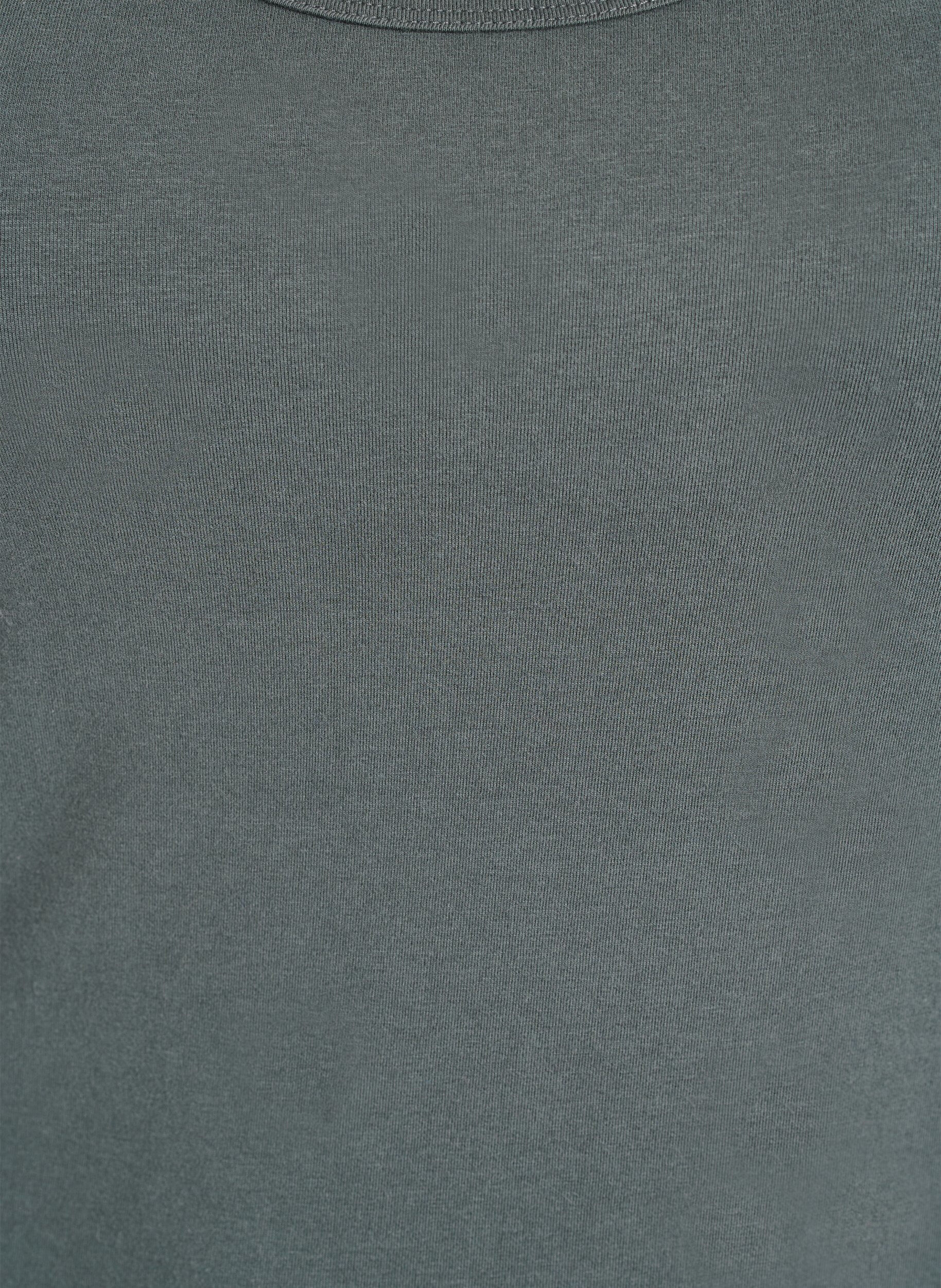 Zizzi Solide Farbe Grundoberteil aus Baumwolle, Gr&uuml;n, Packshot image number 2