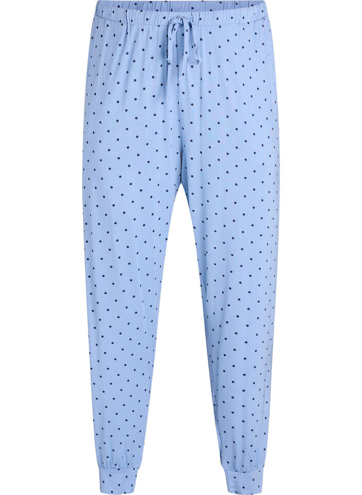 Schlafhose aus Modal mit hoher Taille, Blau, Packshot image number 0