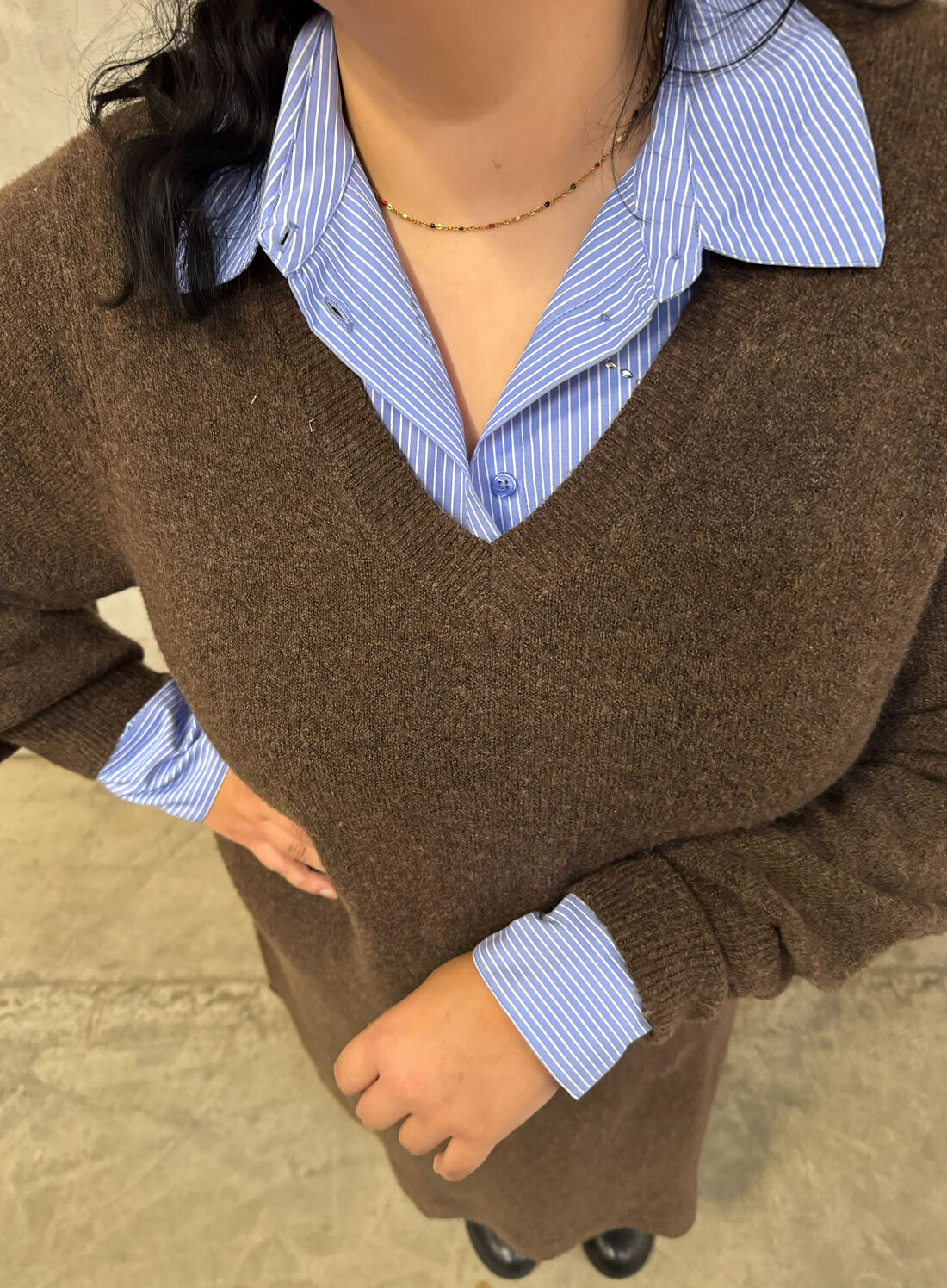 Zizzi Braune und blaue Nuancen, , Model