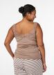 Top aus Viskose mit Spitze, Beige, Model image number 2