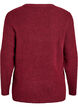 Melierte Strickbluse mit Rundhalsausschnitt, Rot, Packshot image number 1