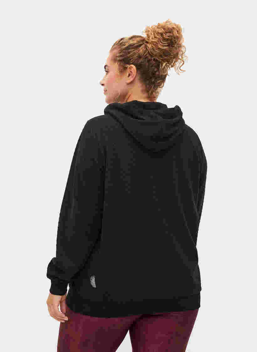 Strukturierter Sportcardigan mit Reißverschluss, Black, Model image number 1