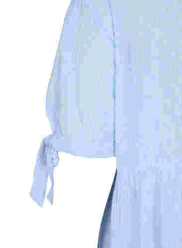 Gestreiftes Hemdkleid aus Baumwolle, Blue Stripe, Packshot image number 3