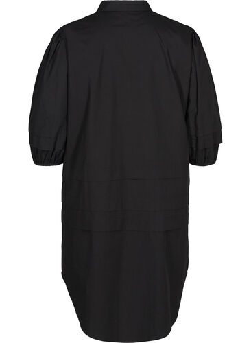 Blusenkleid aus Baumwolle, Black, Packshot image number 1