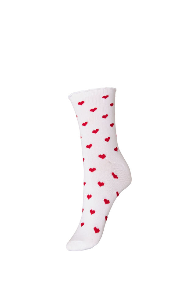 Socken aus Baumwolle mit Mustern, Wei&szlig;, Packshot image number 0