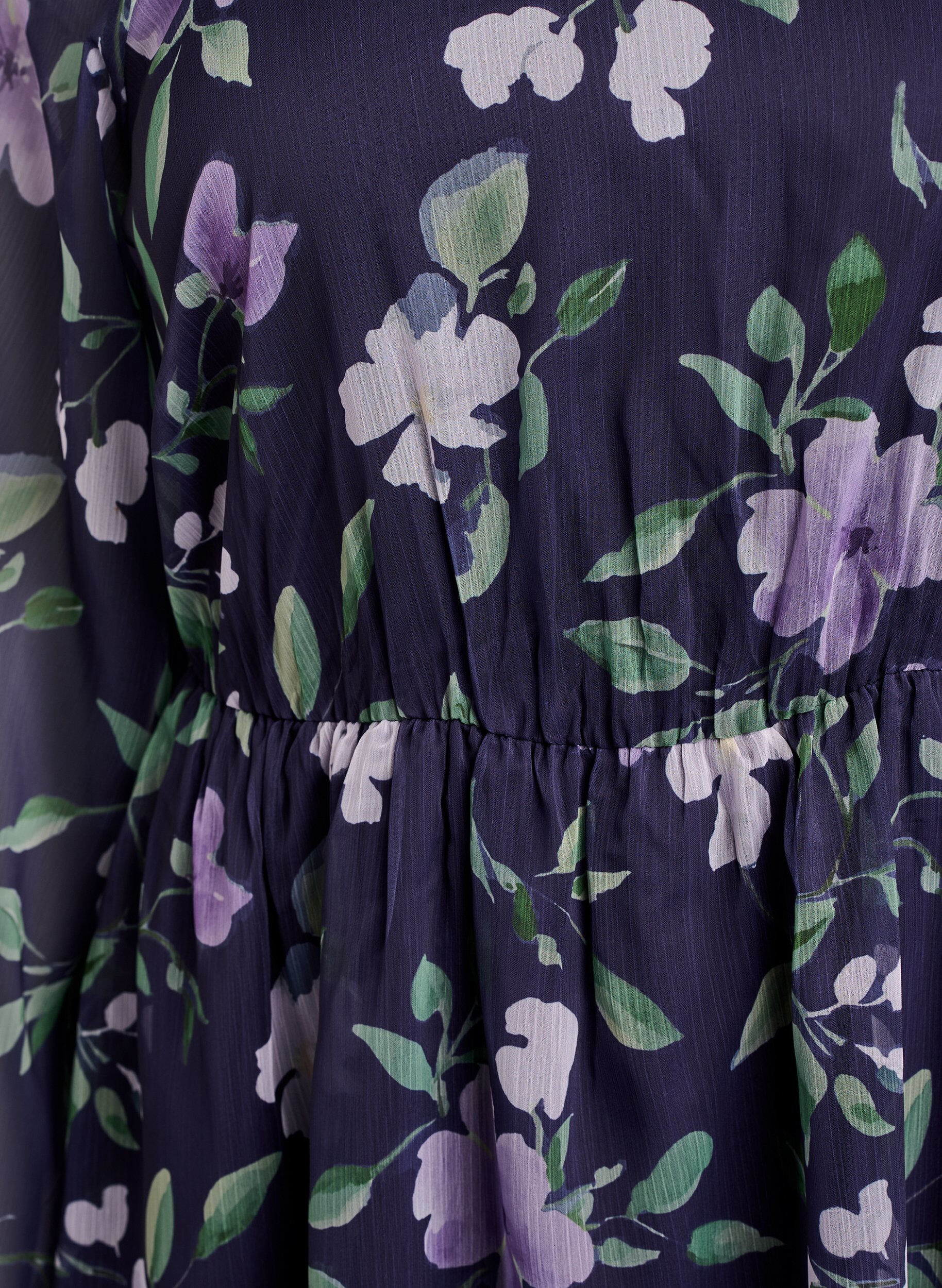 ZizziPartykleid aus Chiffon mit langen &Auml;rmeln, Blau, Packshot image number 2