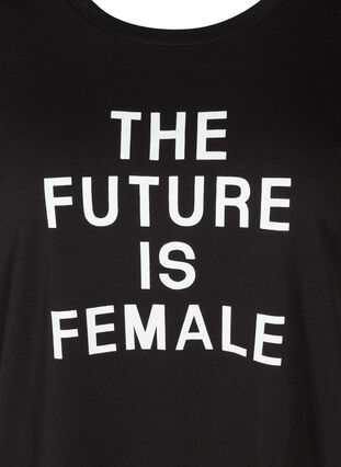 T-Shirt mit Print, Black FUTURE , Packshot image number 2
