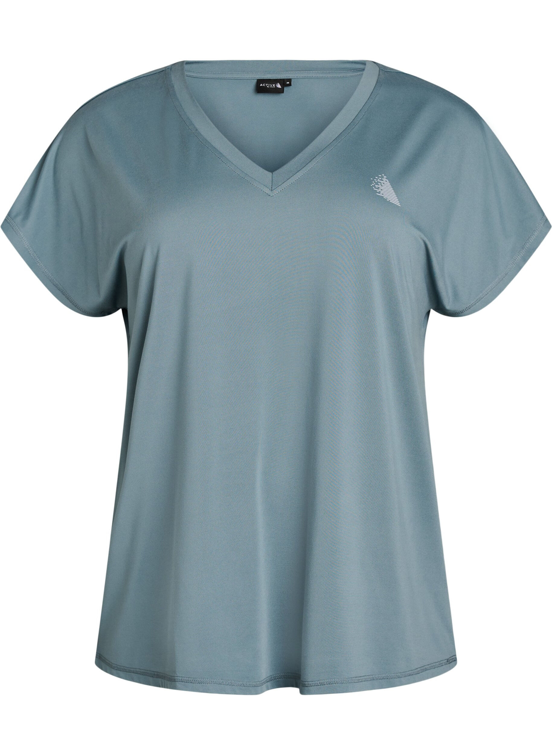 Lockeres Trainings-T-Shirt mit V-Ausschnitt