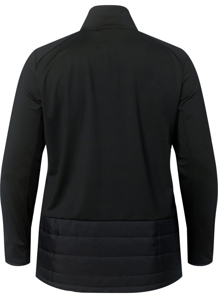 Sport-Cardigan mit Steppung und Reißverschluss, Black, Packshot image number 1