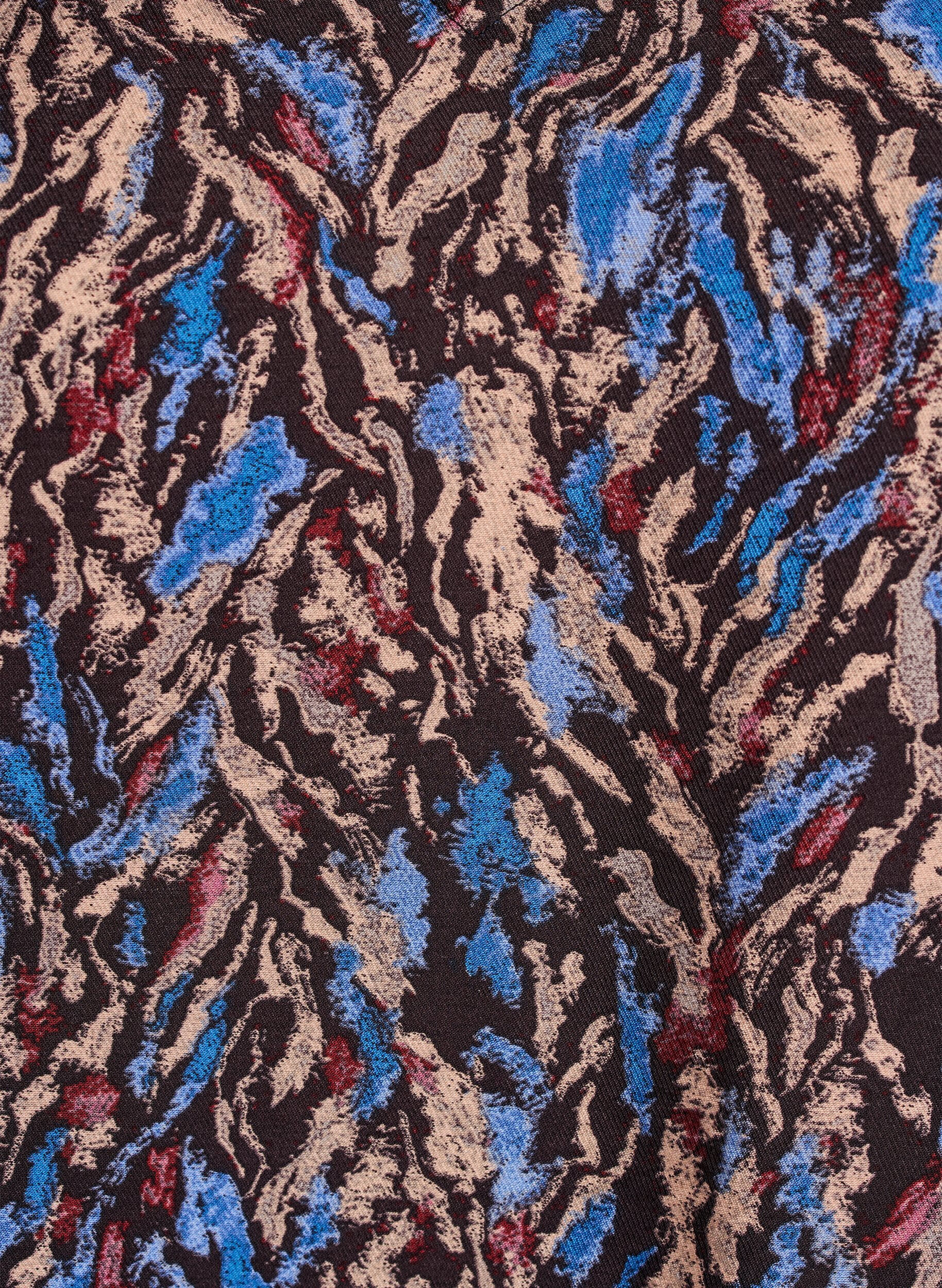 Zizzi Bluse mit V-Ausschnitt und 3/4-&Auml;rmeln, Blau, Packshot image number 2