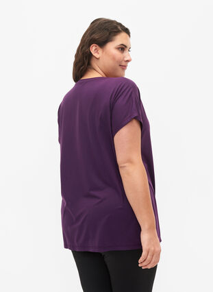 Kurzärmeliges Trainings-T-Shirt, Purple Pennant, Model image number 1