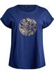T-Shirt mit goldfarbenem Blumendruck, Naval A. Gold Rose, Packshot image number 0