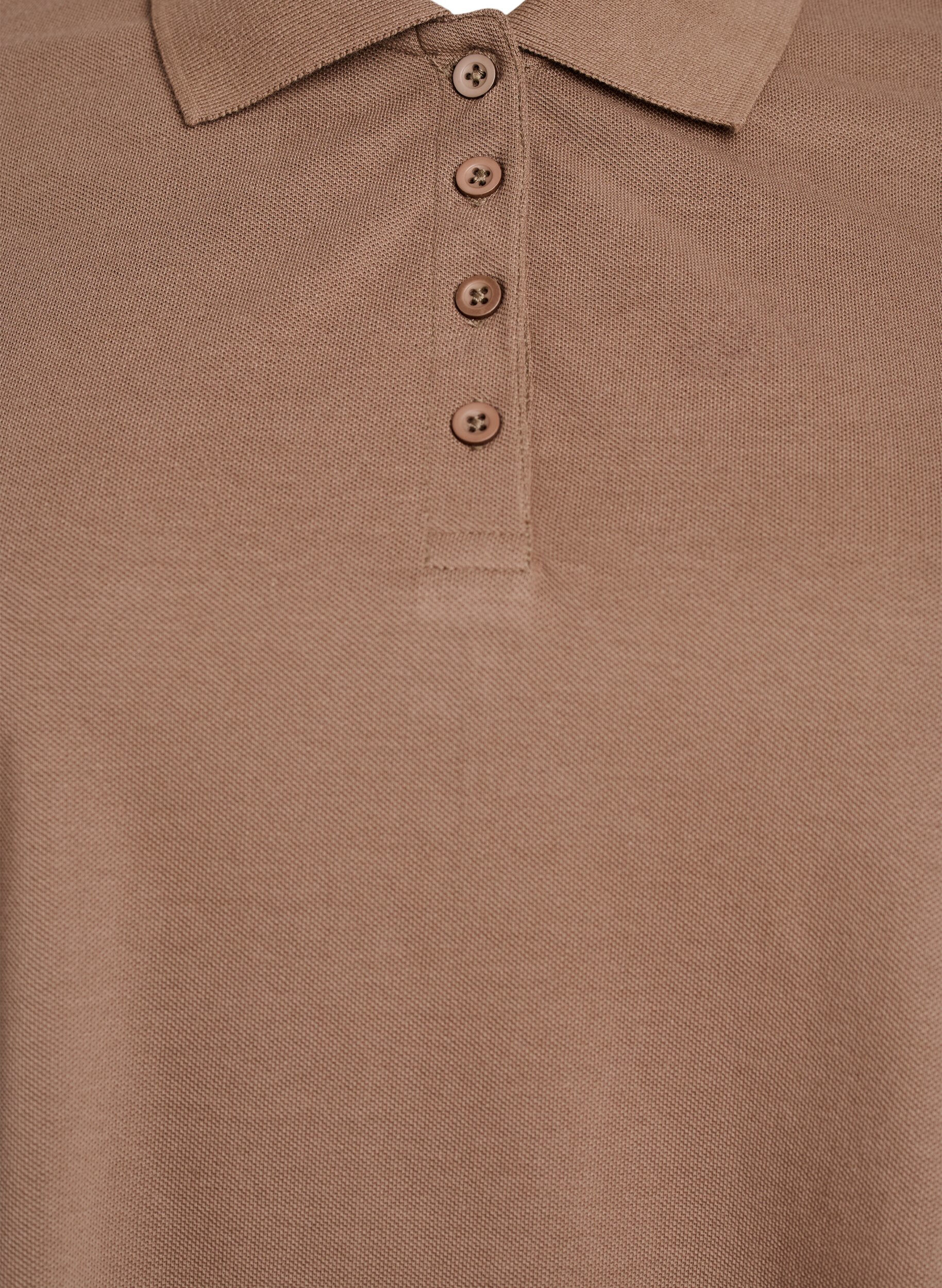 Zizzi FLASH - Poloshirt mit kurzen &Auml;rmeln, Braun, Packshot image number 2