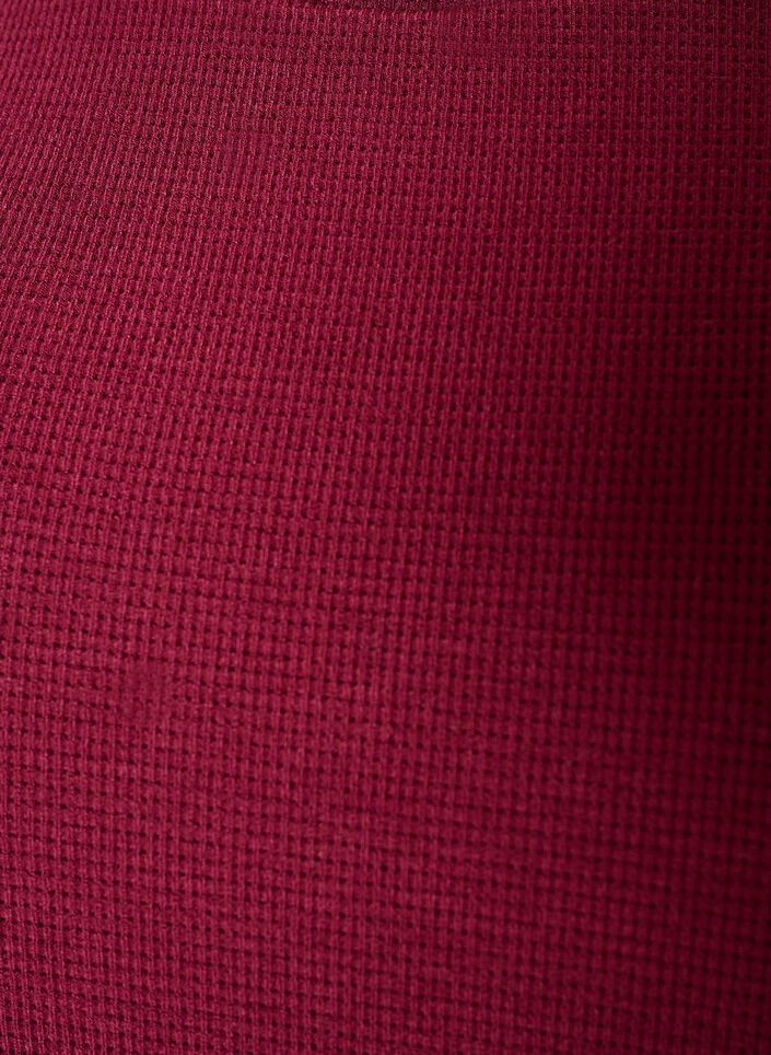 Strukturierte Bluse mit ellenbogenlangen &Auml;rmeln, Rot, Packshot image number 2