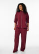 Trainingsjacke mit sportlichen Details und Reißverschluss, Dunkles Bordeaux, Model image number 1