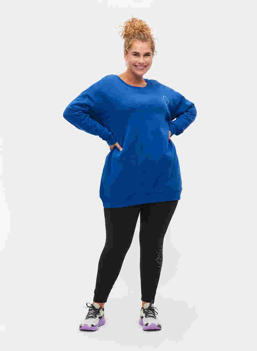 Sweatshirt aus Baumwolle mit Print, Surf the web, Model image number 2