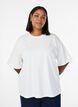 Oversize-T-Shirt mit halben Ärmeln, Weiß, Model image number 0