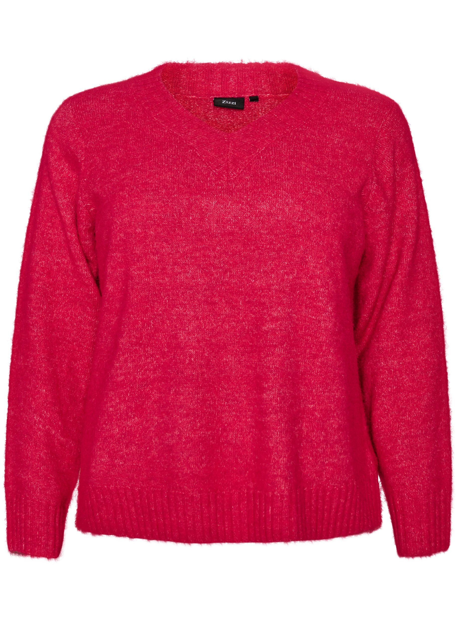 ZizziPullover mit V-Ausschnitt, Pink, Packshot image number 0