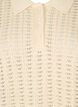 Gestricktes Poloshirt mit Lochmuster, Beige, Packshot image number 2