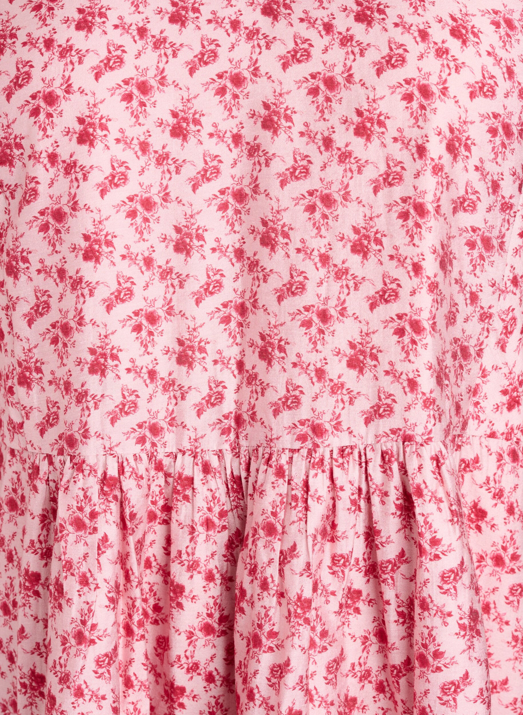 ZizziKurzes Kleid aus Viskose mit Empire-Schnitt und Ballon&auml;rmeln, Rot, Packshot image number 2