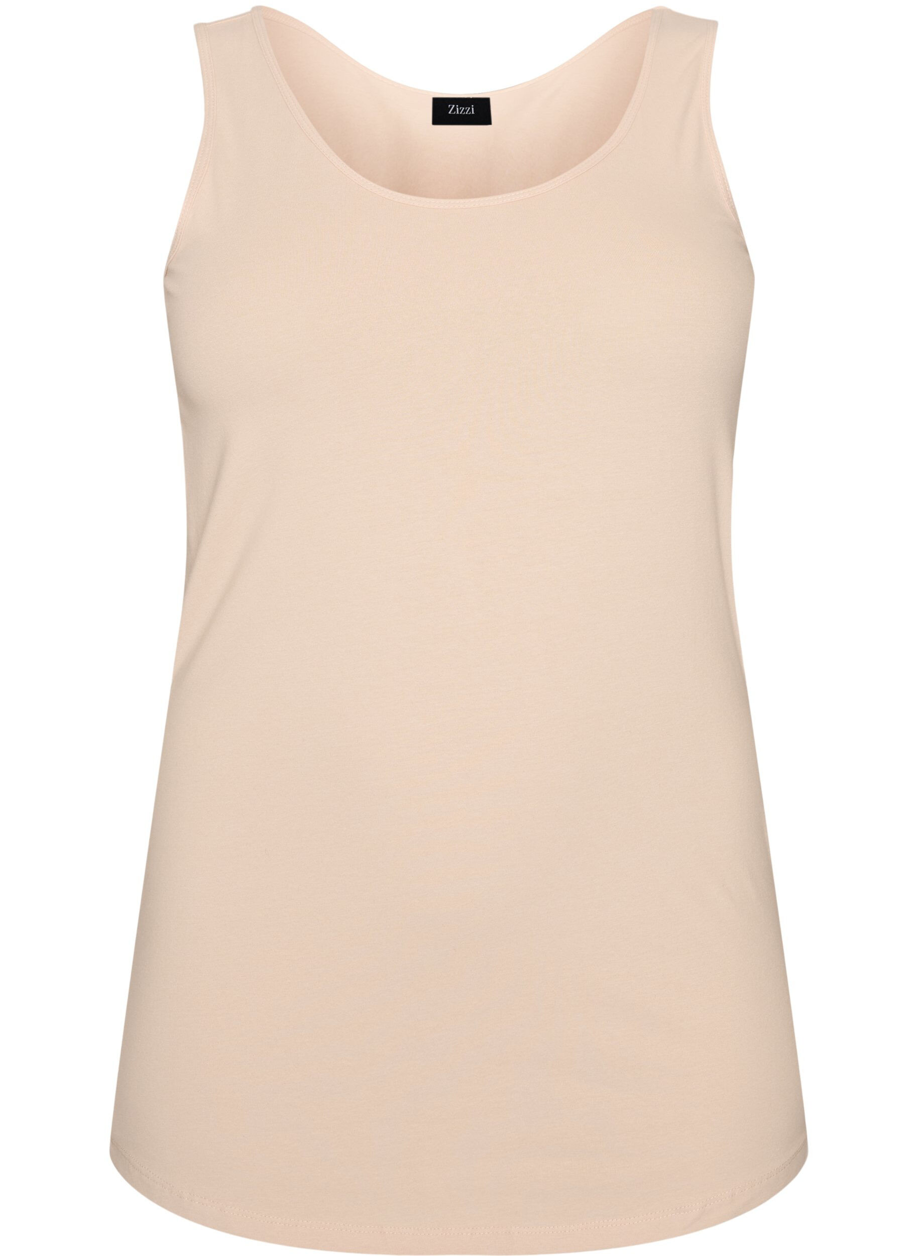 Einfarbiges Basic Top aus Baumwolle