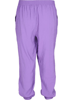 Lockere Hose aus Viskosemischung mit elastischen Abschlüssen, Royal Lilac, Packshot image number 1