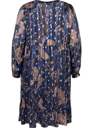 Langarm Kleid mit Print und A-Linie, Paisley Foil, Packshot image number 1