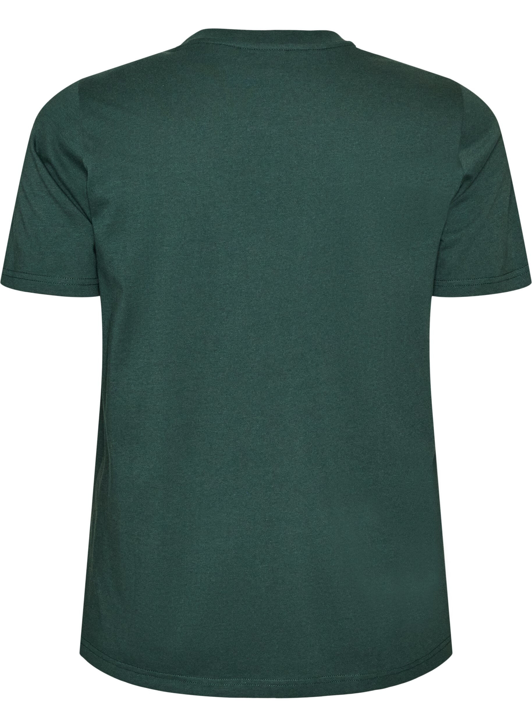 ZizziT-Shirt aus Bio-Baumwolle mit Print, Gr&uuml;n, Packshot image number 1